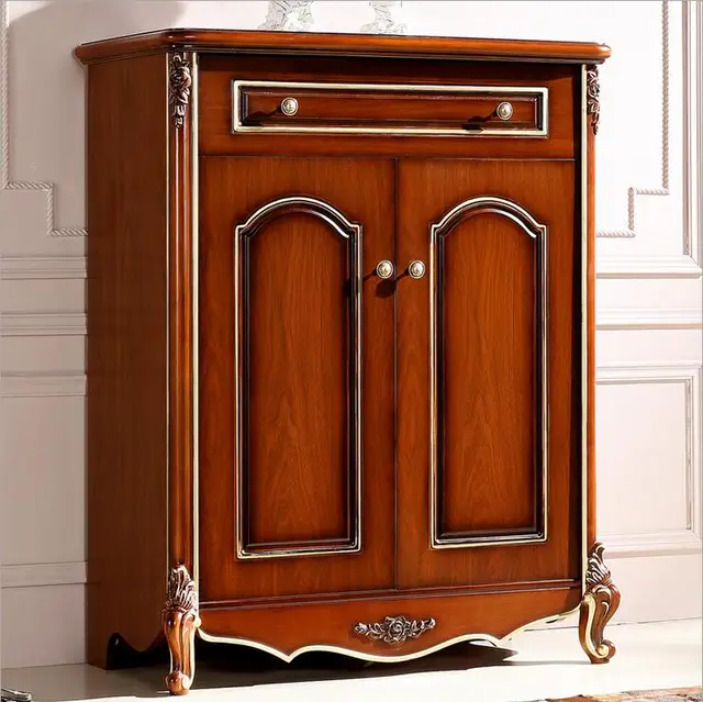 Antique Sliding Woden Grain Door Shoe Cabinet European Rack Antique Sliding Woden Grain Door Shoe Cabinet European Rack P10218