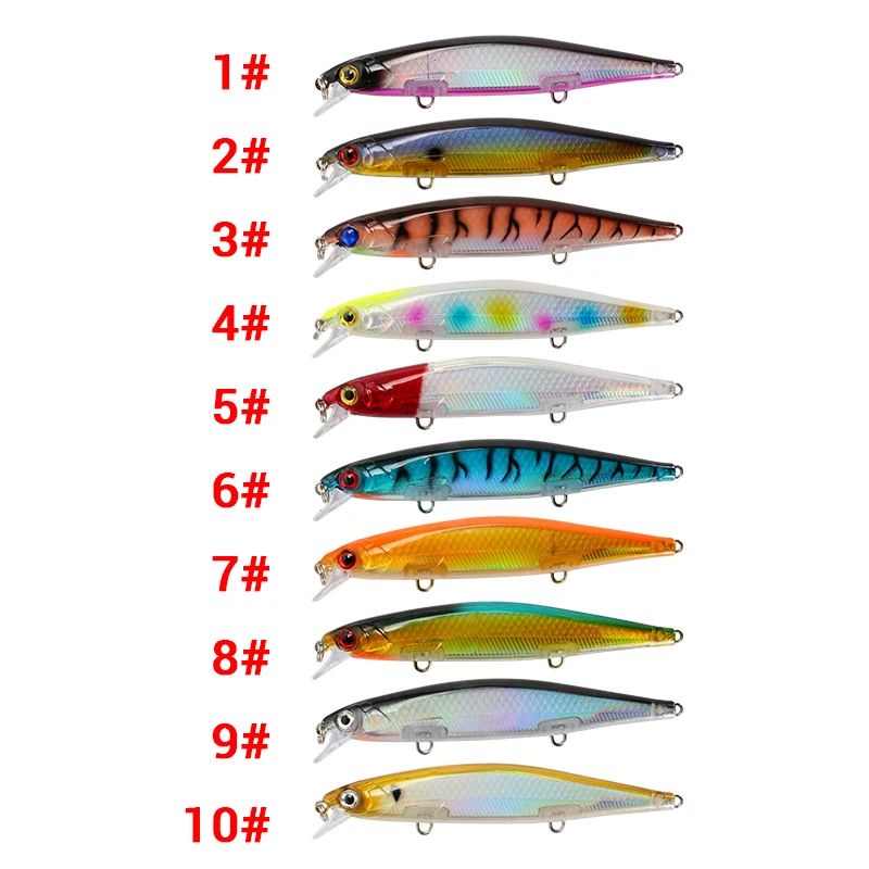 Yuewins на высоком каблуке 11 см/13 г Minnow приманки для ловли рыбы 3D глаза Лазерная
