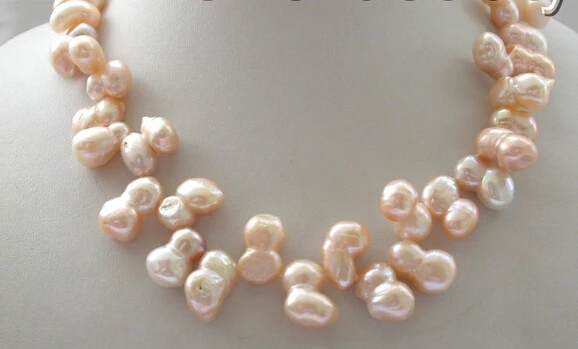 

huij 002350 stunning big 16mm baroque pink freshwater cultured pearl necklace