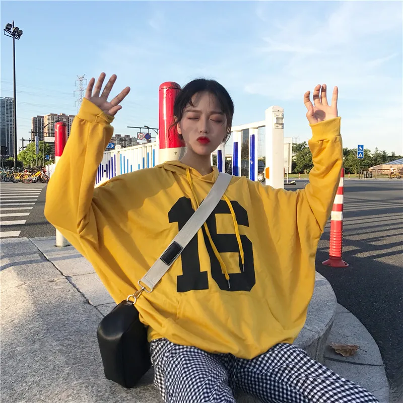

Harajuku BF The streets are loose Tracksuit for women hody hoodies for Couple sweatshirt Plus size Letter printing sweatshir2XL