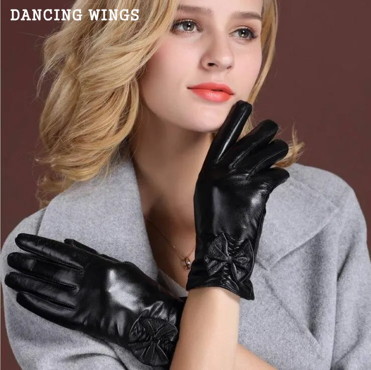 Winter Wram Genuine Leather Gloves Plus Velvet Thick Outside Driving ...