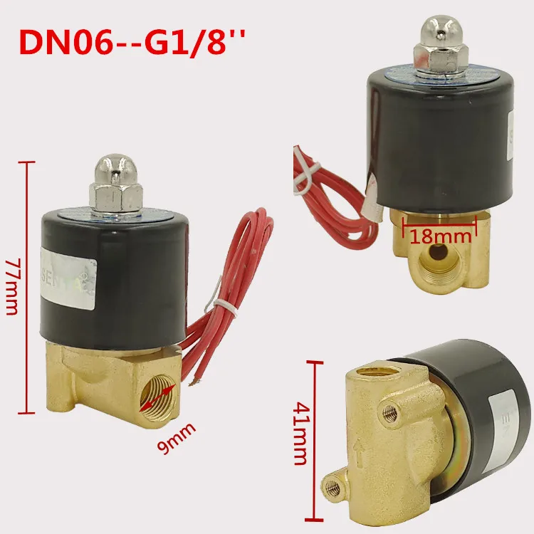Freeshipping Pneumático Válvula Solenóide Elétrica Água ar Gás Água Dc e 24 V e 12 v Ac e 220 v 2w 06 e 08 e 10 e 15 e 20 e 25 e 32 e 40 e 50 Nc 2 Maneira 4 electric solenoid