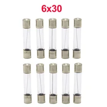 10 pz/lotto uno vendono 6*30mm fusibili per tubi in vetro soffiato veloce 6x30mm 250V 0.5 1 2 3 4 5 6 8 10 15 20 25 30 A AMP Fuse