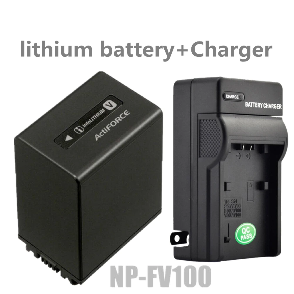 

NP-FV100 NPFV100 Digital Camera Batteries+Charger NP-FV100 lithium battery For Sony NP FV50 FV70 HDR XR550 CX760 PJ760 PJ790