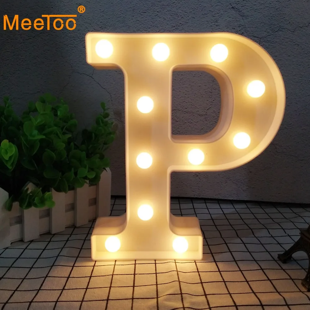 

LED Bedside Table Lamps For Bedroom Living Room Alphabet Battery Lamp Christmas Romantic Wedding Party Decorative Letter Lights