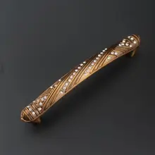 128mm glass dimond kitchen cabinet wardrobe handles bronze dresser cupboard drawer pull knob 5″ antique brass furniture handles