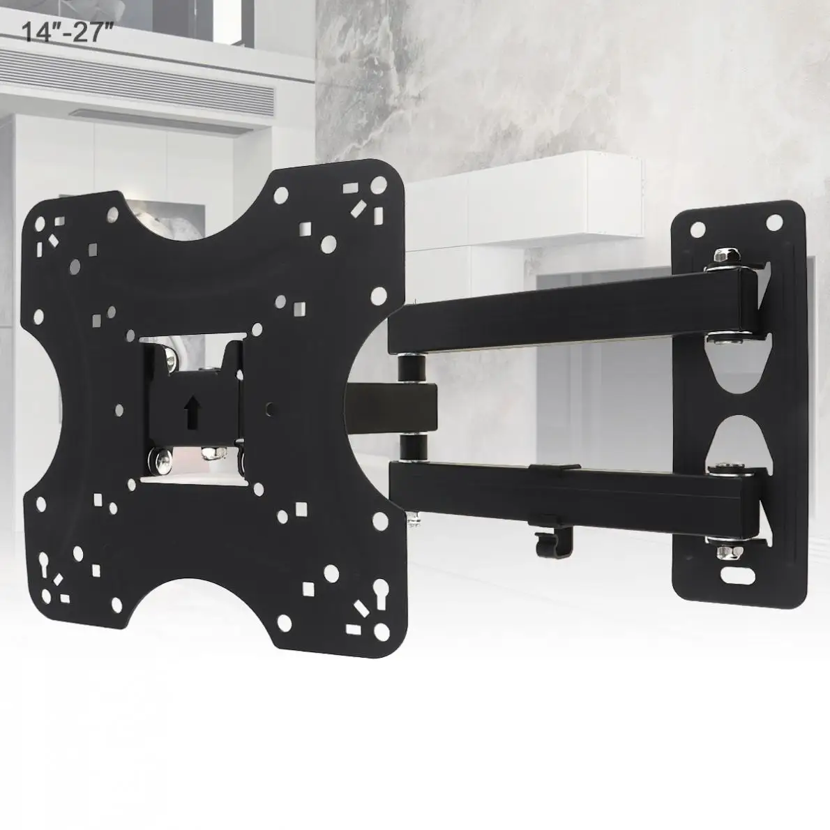 22KG Frosted Material TV Wall Mount Bracket TV Frame with Small Wrench and Cable Clip for
