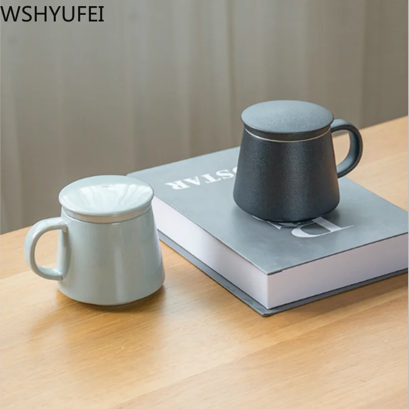 Керамический фильтр сетка чайная чашка с крышкой кружка для офиса кунг-фу чашка для путешествий портативный чайный набор Бытовая Питьевая утварь WSHYUFEI
