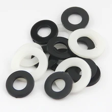 Black White Nylon Flat Washer Plastic Gasket Ring Insulation Spacer M2 M2.5 M3 M4 M5 M6 M8 M10 M12 M14 M16 M18 M20