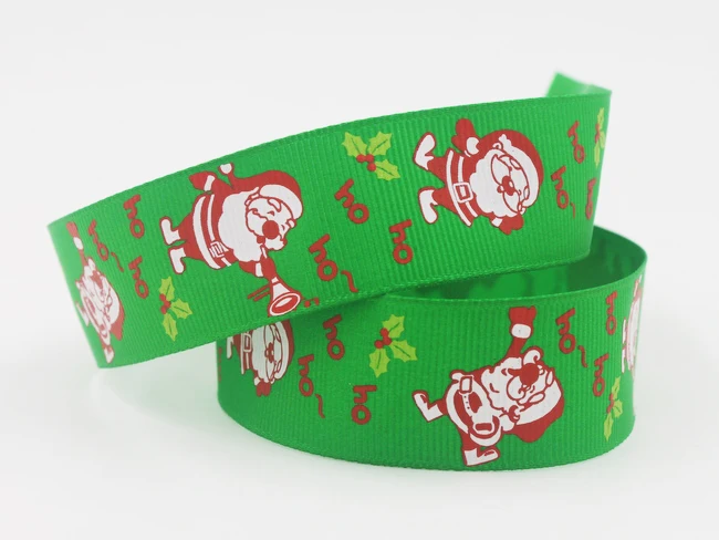 

[IuBuFiGo] New style1" 25mm Christmas ribbon Printed Grosgrain ribbons Tape Hair bow 50 yards/roll Free shipping XZD--1875