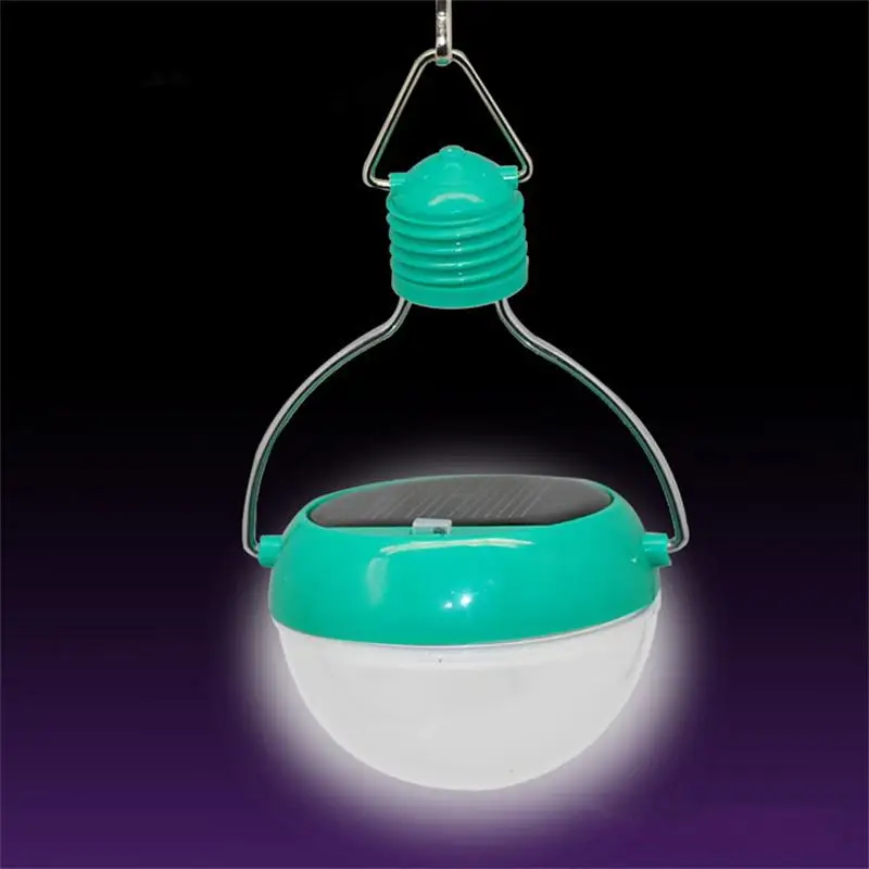Green Solar Lamp Outdoor Emergency Waterproof Solar Powered Portable Porch Lamps Dimmable 3W LED