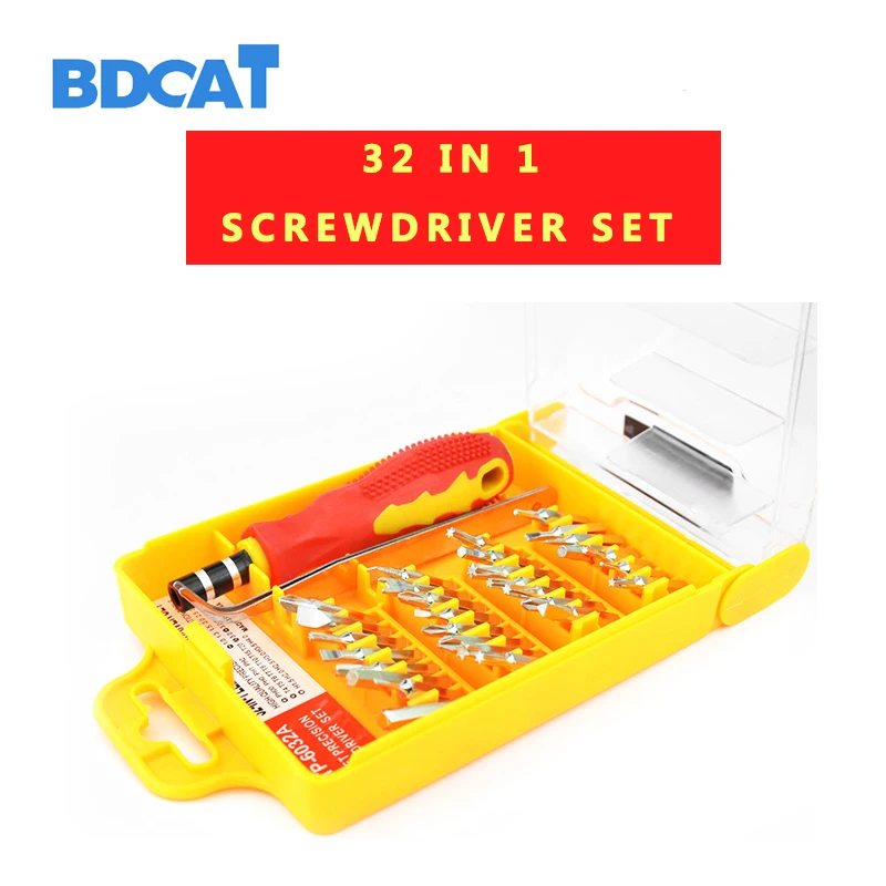 

BDCAT 32 in 1 Multifunctional Screwdriver Set Changerable Precision Screwdriver Bits Cellphone Manual Repair Hand Tools Kit