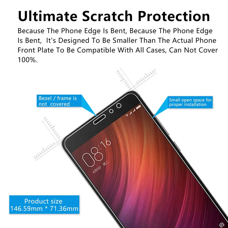 FQYANG 2PS закаленное стекло для REDMI NOTE 5A 5 PRO 5X 6 6X 6A 6C S2 Y2 Защитная пленка экрана премиум