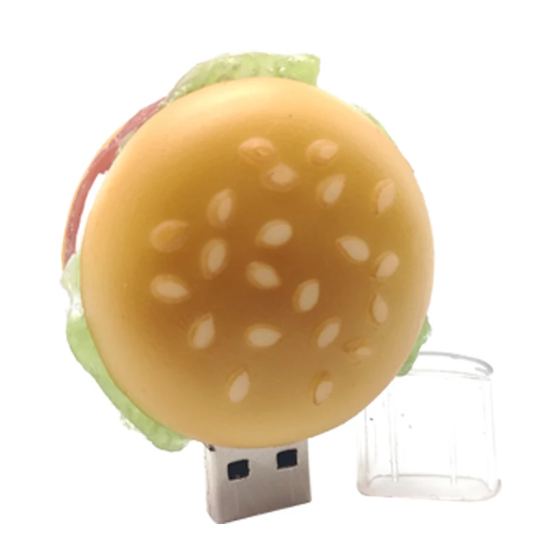 USB flash drive pendrive cartoon hamburg memory stick real capacity u disk 4GB 8GB 16GB 32GB 64GB personalized gift pen drive