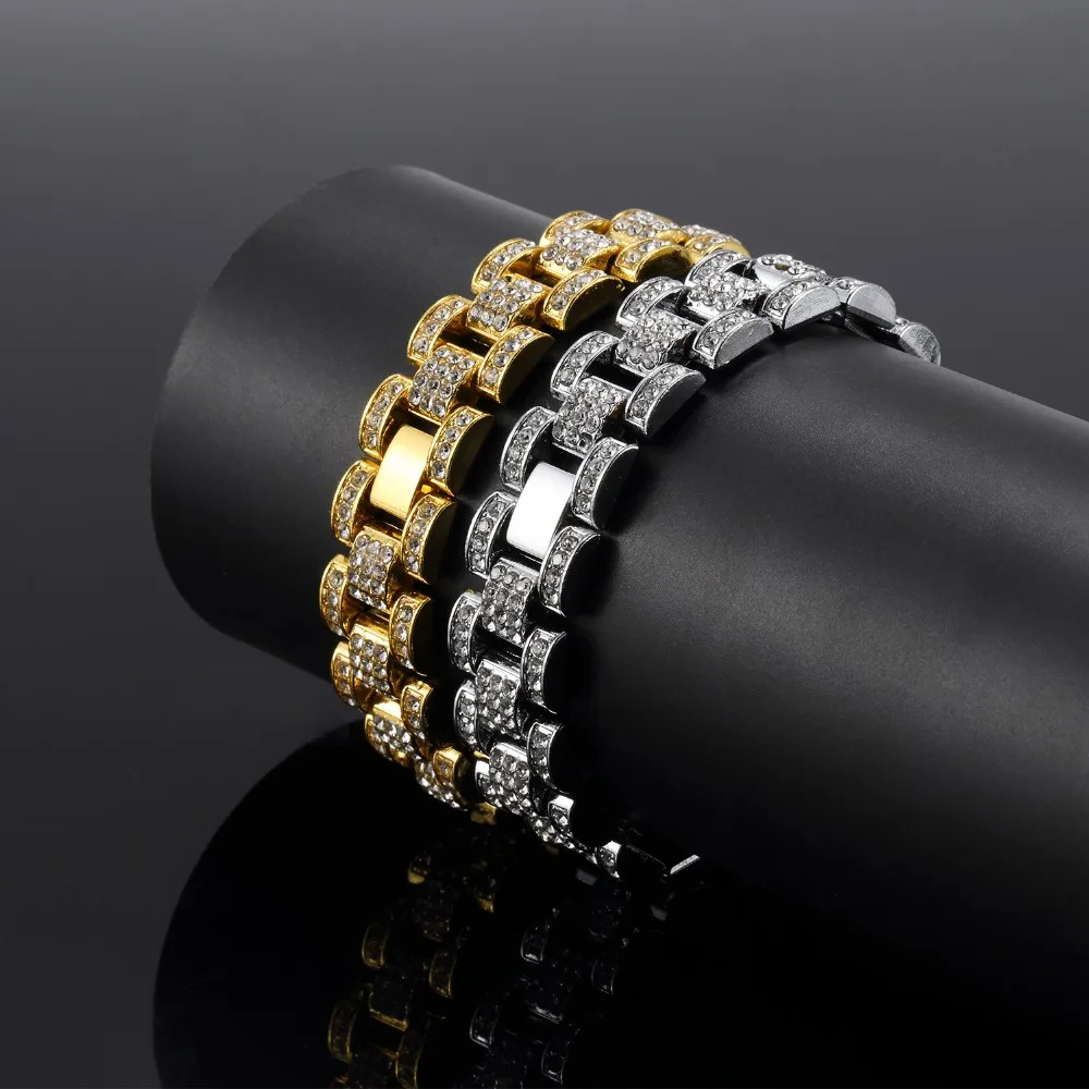 Модный простой браслет в стиле хип-хоп, Ширина 1,5, длина 21 см, браслет для часов, мужской браслет в стиле хип-хоп, ювелирные изделия, подарки