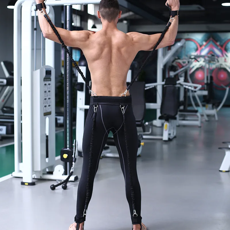 

2018 New boxing taekwondo fencing training resistance rope black belt training explosive force rebound blue elastic rope