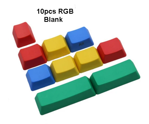 NPKC 10 штук RGB толстый pbt клавишный колпачок от производителя профиль модификаторы для переключатели Cherry MX 61-ключ 87-ключ 108-клавиша механическая клавиатура