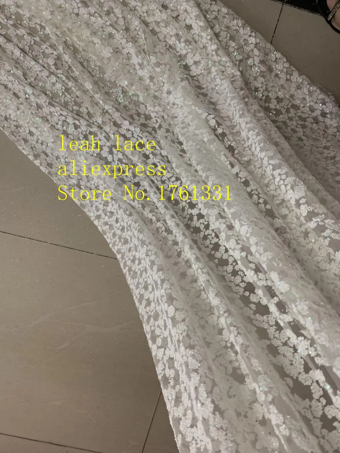

5yrads/bag Mixed color particle dot flash powder fluorescent color fashion fabric used for wedding dress fashion CH31#