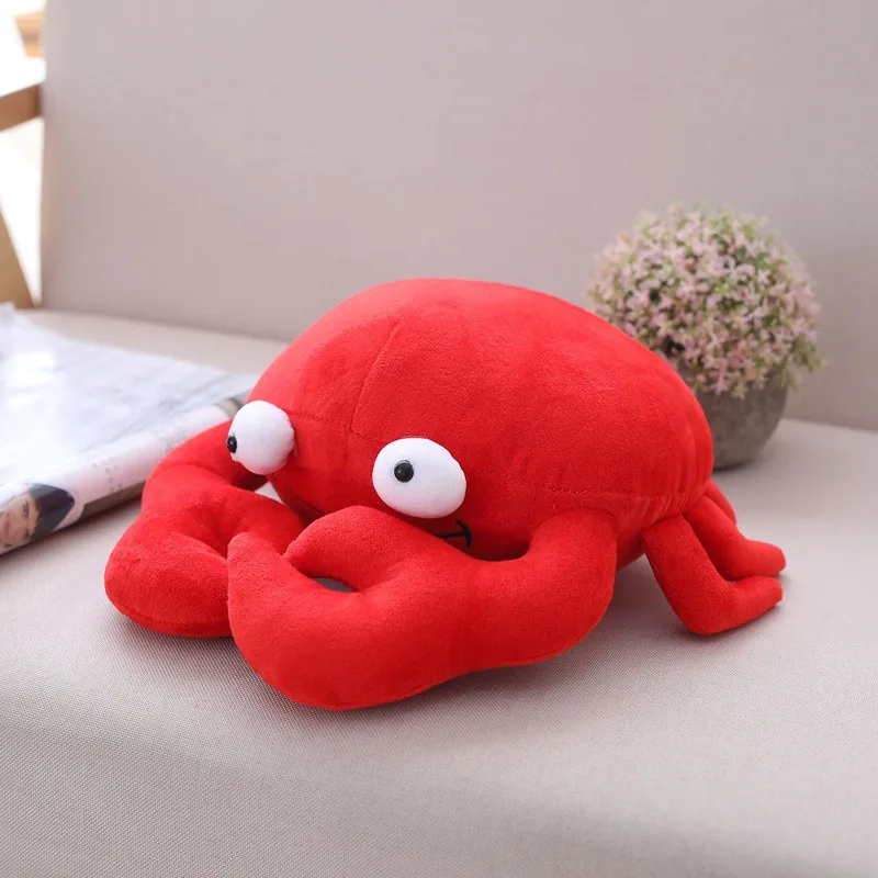 Забавная плюшевая подушка для краба Kawaii 30 см/50 см Мягкая красная игрушка с