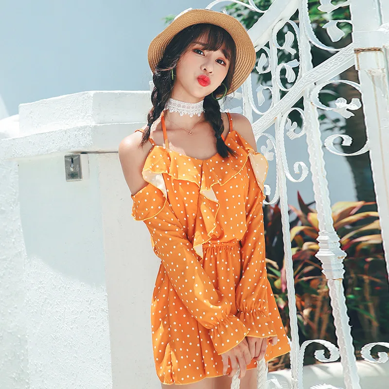 For Women Piece Swimsuit Rash Guards Bath Clothes A Full Vintage Female Three Word Retro Neck