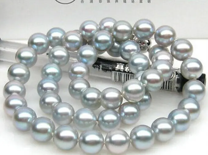 

Free shipping hot sale Women Bridal Wedding Jewelry >>11-12mm natural round tahitian gray pearl necklace 17inch Popular