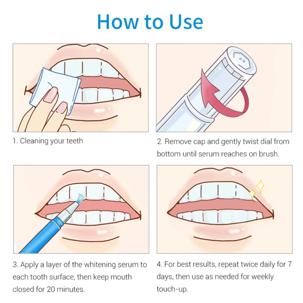 Отбеливающая ручка для зубов Очищающая сыворотка удаляет очистку зубного камня желтые пятна гигиена полости рта гель для отбеливания зубов