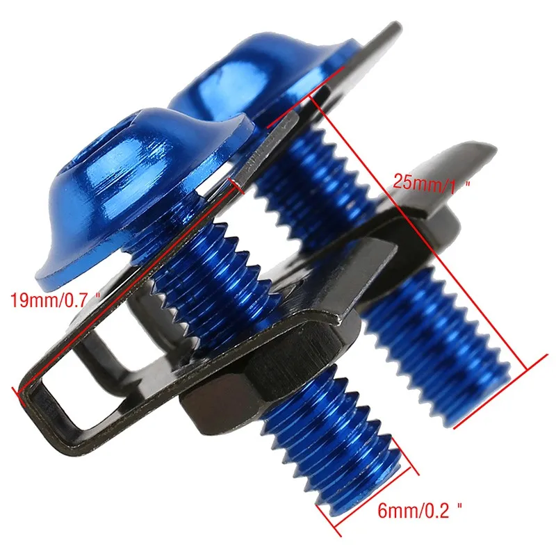 Posbay 10x алюминиевый синий M6 болт для лобового стекла мотоцикла шпиль зажимы скорости шайба комплект корпуса Винты крепежные гайки для обтекателя Sportbike