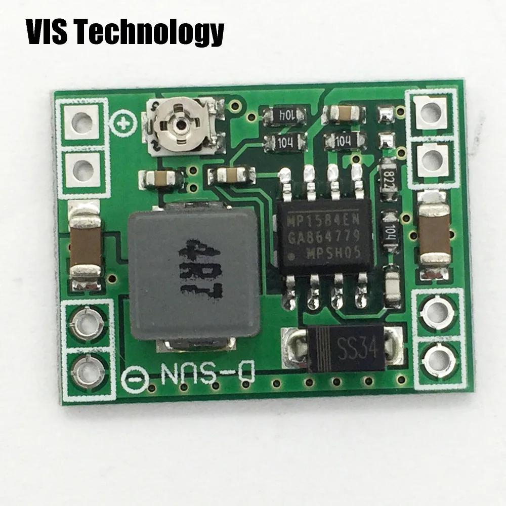 

2pcs/lot MP1584EN Ultra-small DC-DC Step-down Power Supply Module 3A Adjustable or Stable Module Super LM2596 Nanodlp shield