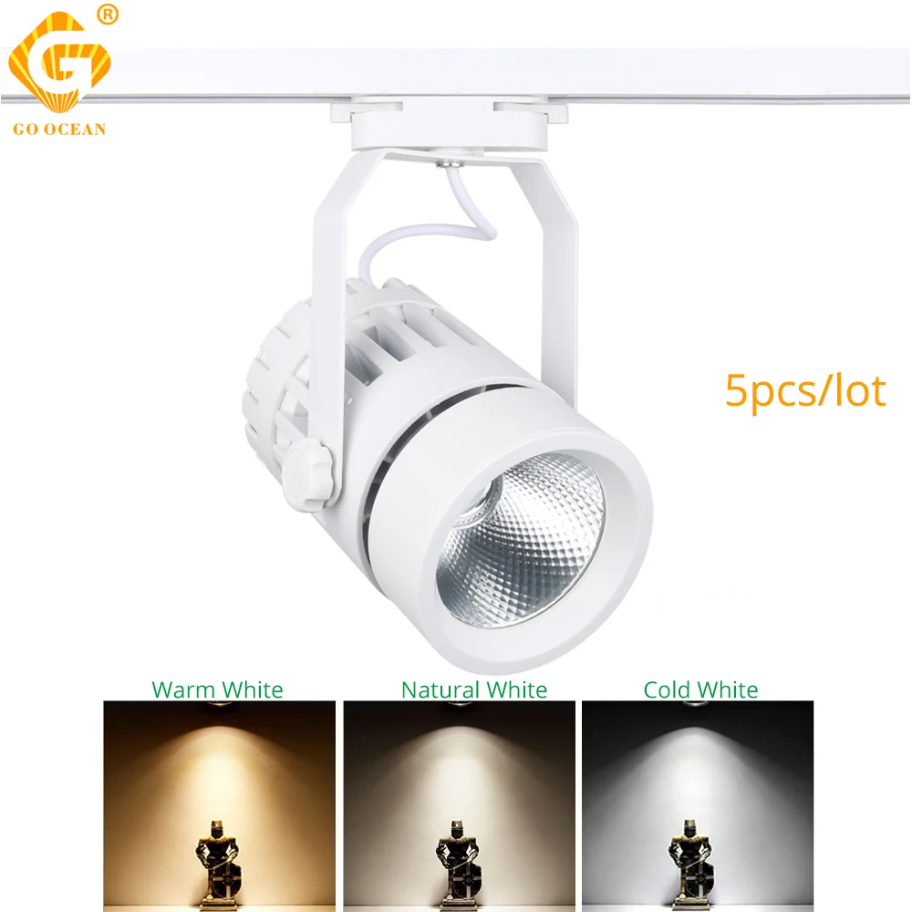 

LED Track Lights 30W Rail Spotlights Windows Showrooms Clothing Shoes Shop Store Exhibition Lighting Fixtures Tracking Lamps