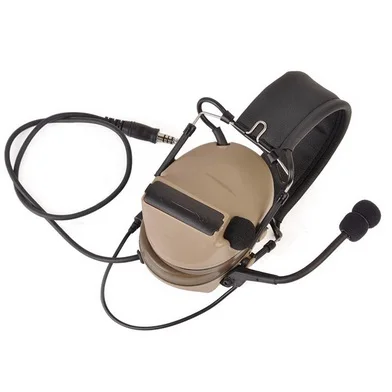 

Outdoor Tactical Headset Comtac II Active Noise Canceling Airsoft Military Headset tactical shooting headset DE