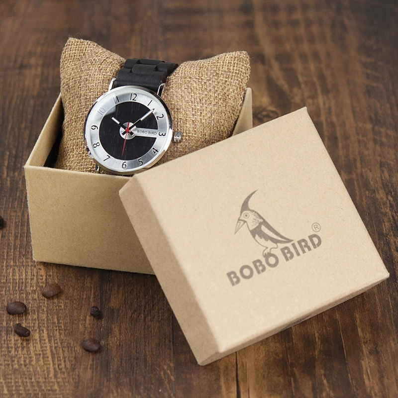 BOBO BIRD Wood Watch Quartz Wristwatch With Big Dial Fashion Simple Design For Men and Women Timepieces Relogio C-Q23
