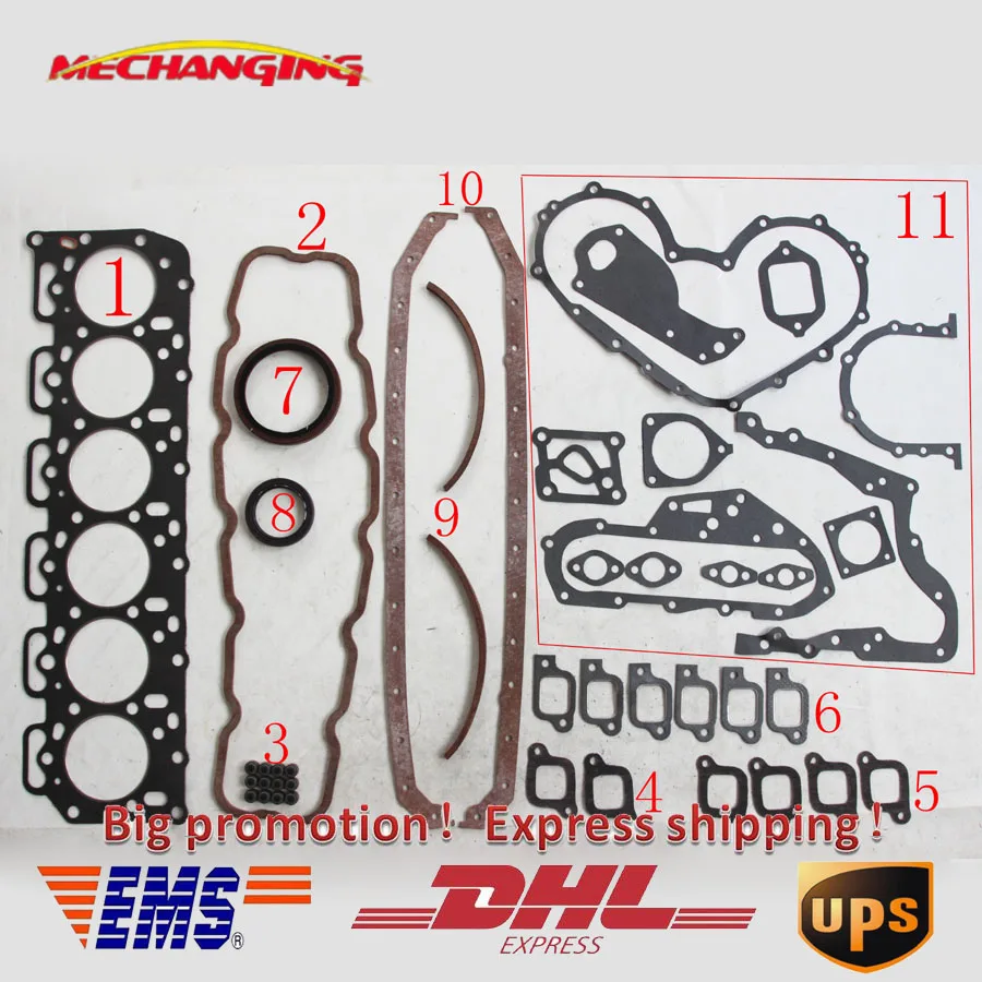 

For MAZDA TRUCK T4100 WEX YA ZB ENGINE SHIME Engine Rebuilding Kits Engine Parts Full Set Engine Gasket 03304-99-100