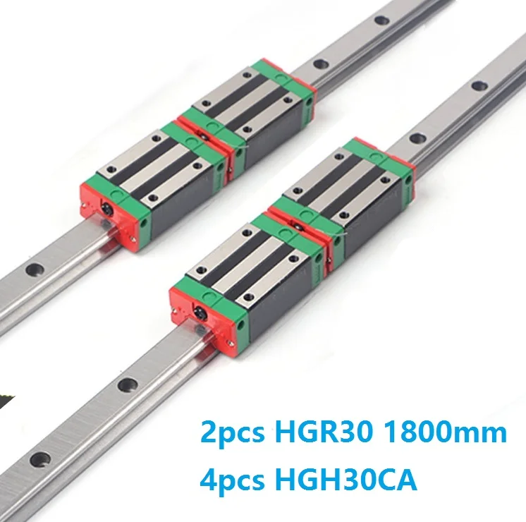 Китай сделал 2 шт. линейной направляющей HGR30-L 1800 мм + 4 HGH30CA или HGW30CC блок перевозки