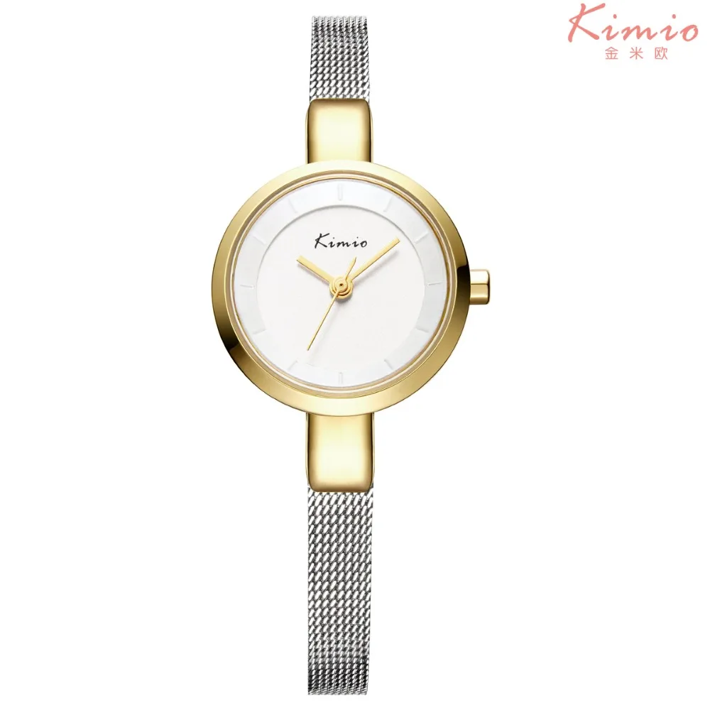 

Kimio 2017 Hot Women's Watch Stainless Steel Ladies Fashion Watches Fine Mesh Quartz Wristwatches Relogio Feminino Montre Femme