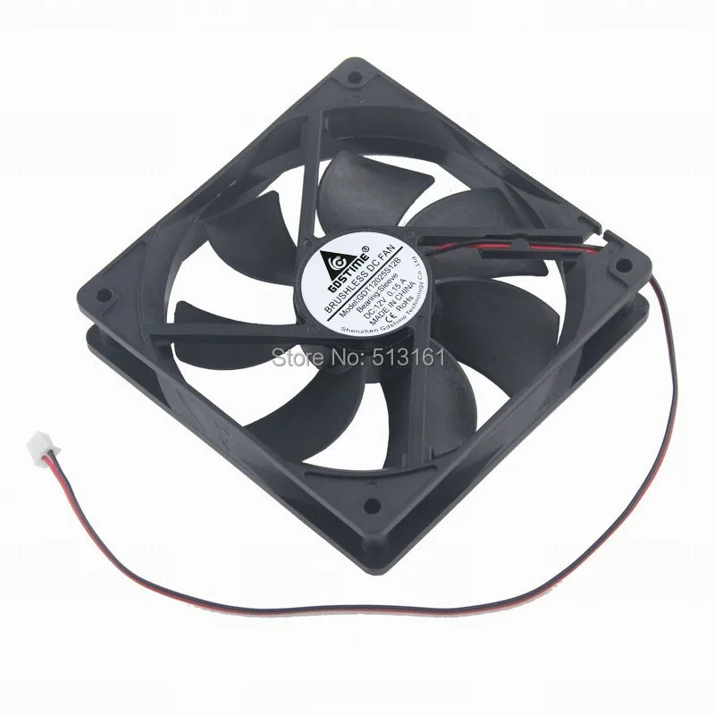 5 шт./лот Gdstime высокоскоростной 2Pin 12025 12V DC вентиляция 120 мм 120x25 вентилятор
