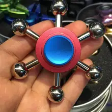 50 шт./лот Непоседа ручной Spinner Метеор молоток Палец счетчик ВДГ Игрушка фокус Tri Spinner шесть руку пальца гироскопа уменьшить стресс подарок