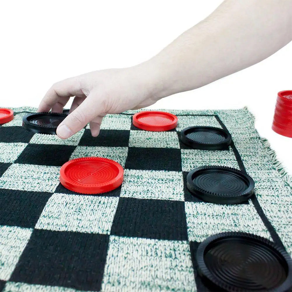 Открытый комнатное активность гигантский 3-в-1 шашки трек Дорожный смешная игра подходит для детей и взрослых Семья Nordic Стёганое одеяло