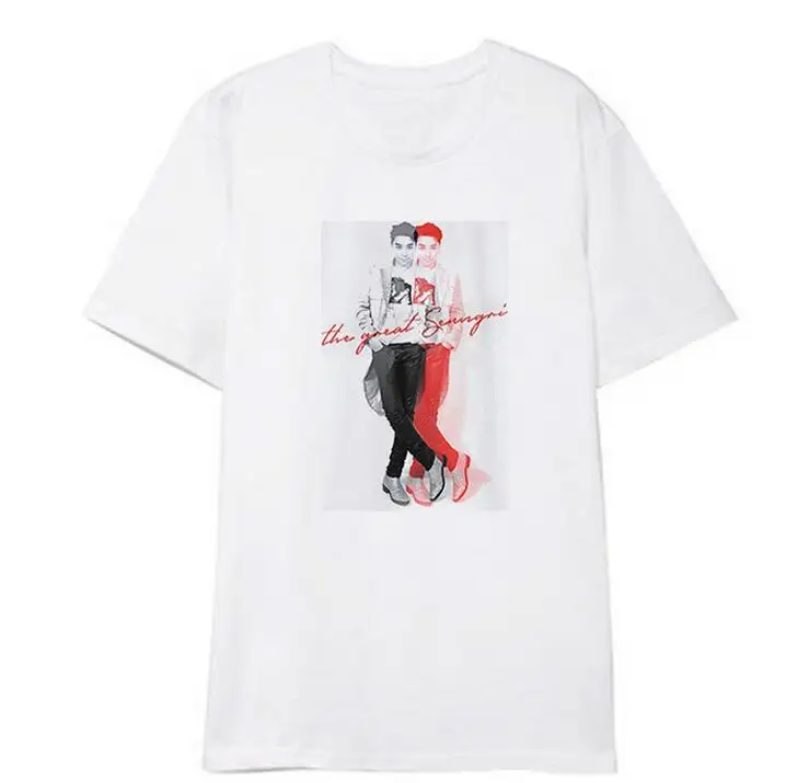 Bigbang сынри сольный альбом the great сынри же печать Круглая горловина футболка для лета kpop унисекс свободная футболка с короткими рукавами