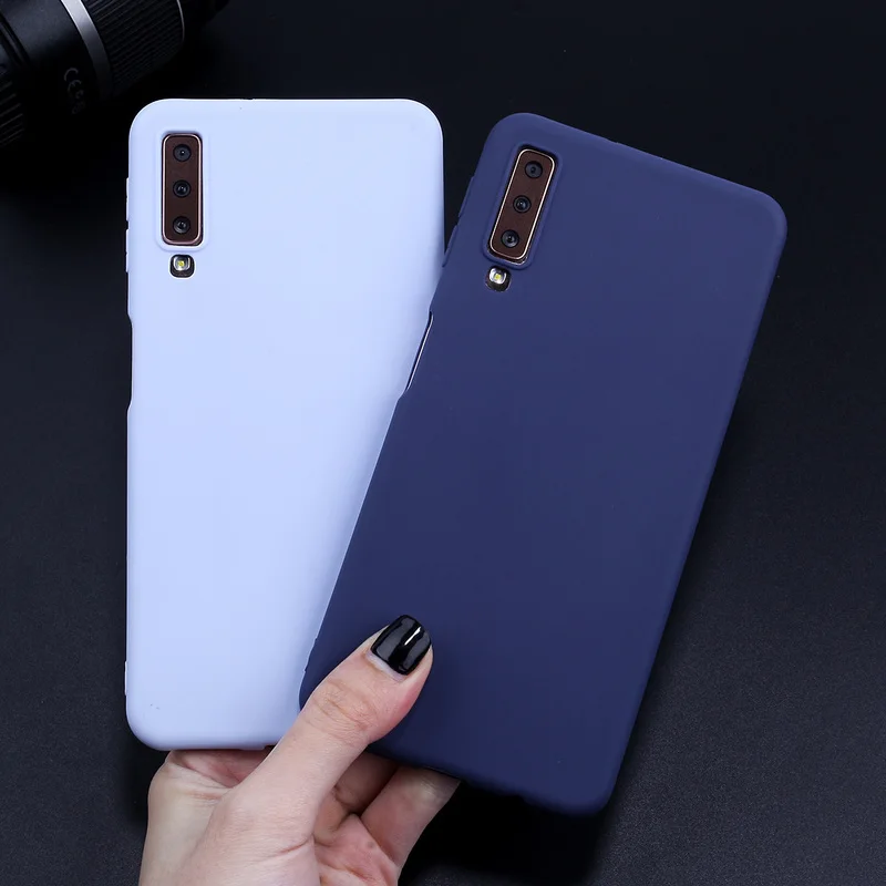 

For Samsung Galaxy A7 2017 Case Candy Color Cover For Samsung A7 2018 A50 A3 A5 A7 2017 A6 A8 Plus Soft TPU Silicone Case Fundas