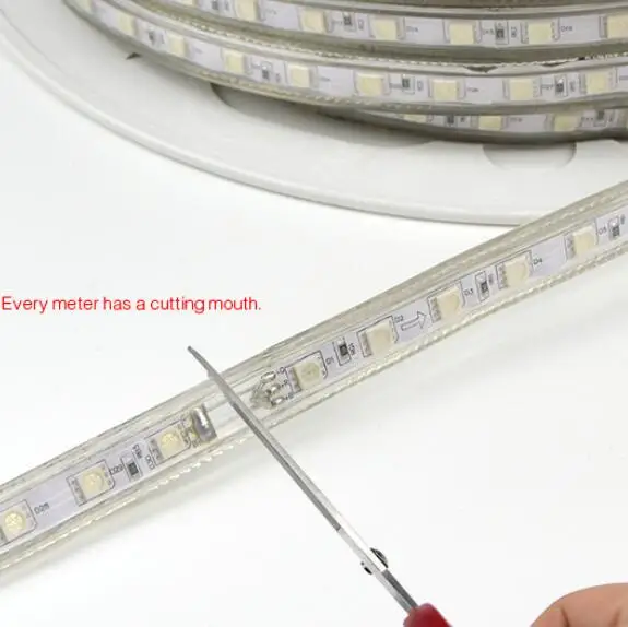 Светодиодная лента RGB гибкий светильник s SMD5050 водонепроницаемый 220 В 230 240 в