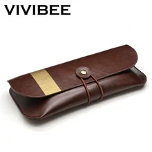 VIVIBEE женский чехол для солнечных очков из искусственной кожи мужские винтажные очки мягкие чехлы очки высокого качества коричневая коробка солнцезащитные очки карман