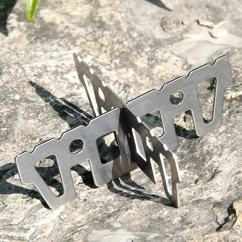 Titanium Stove Portable Camping Picnic Alcohol Cross Bracket Outdoor Burner