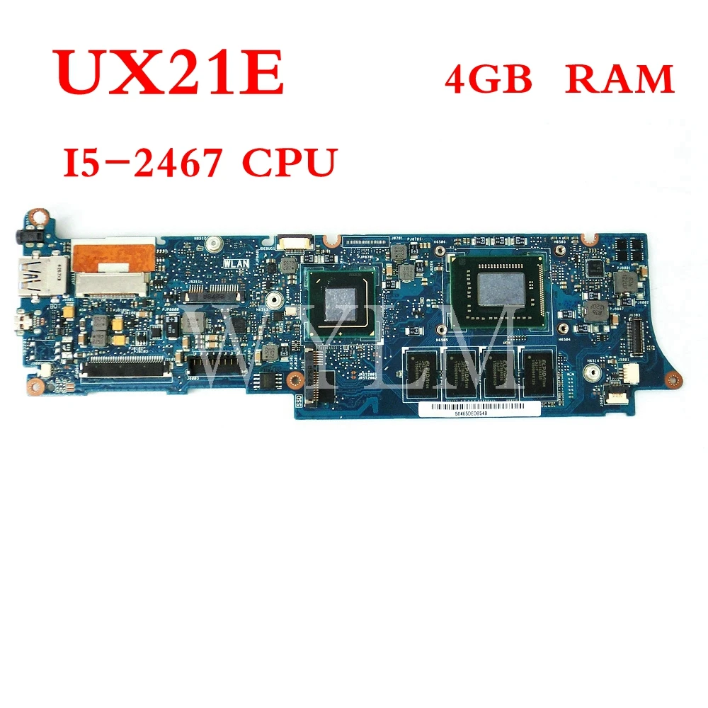 

UX21E With I5-2467CPU 4GB RAM mainboard For ASUS UX21 UX21E Laptop motherboard MAIN BOARD 100% Tested Working FREE SHIPPING