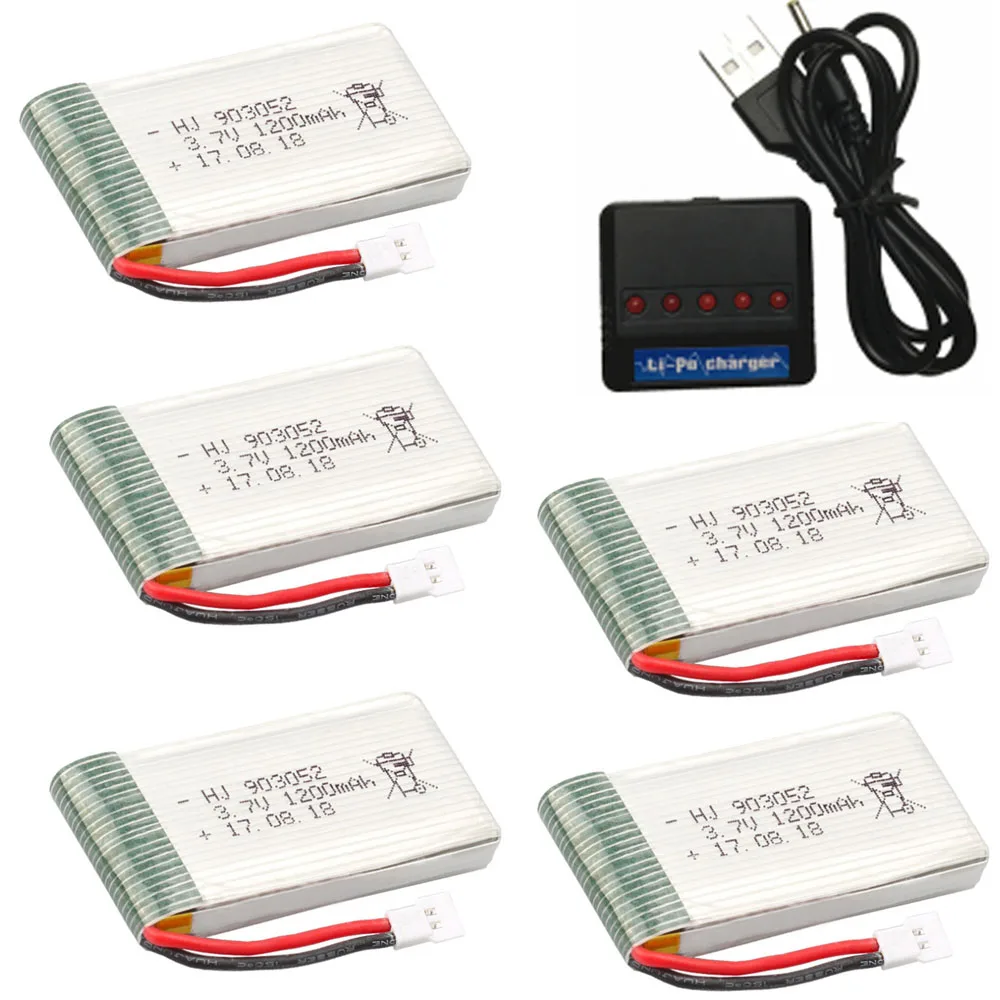 Оригинальный 3 7 В 1200 мАч с зарядным устройством для SYMA X5 X5C X5SC X5SH X5SW Дрон Quodcopter