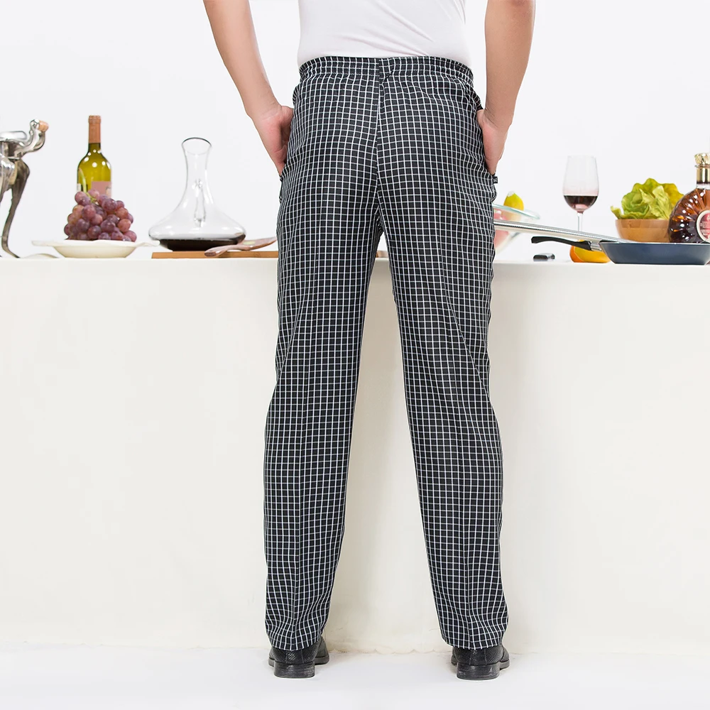 Новые брюки шеф-повара с эластичной резинкой на талии длинные брюки официанта Cozinha питание в отеле обслуживание кухни Одежда для ресторанов одежда брюки оптом