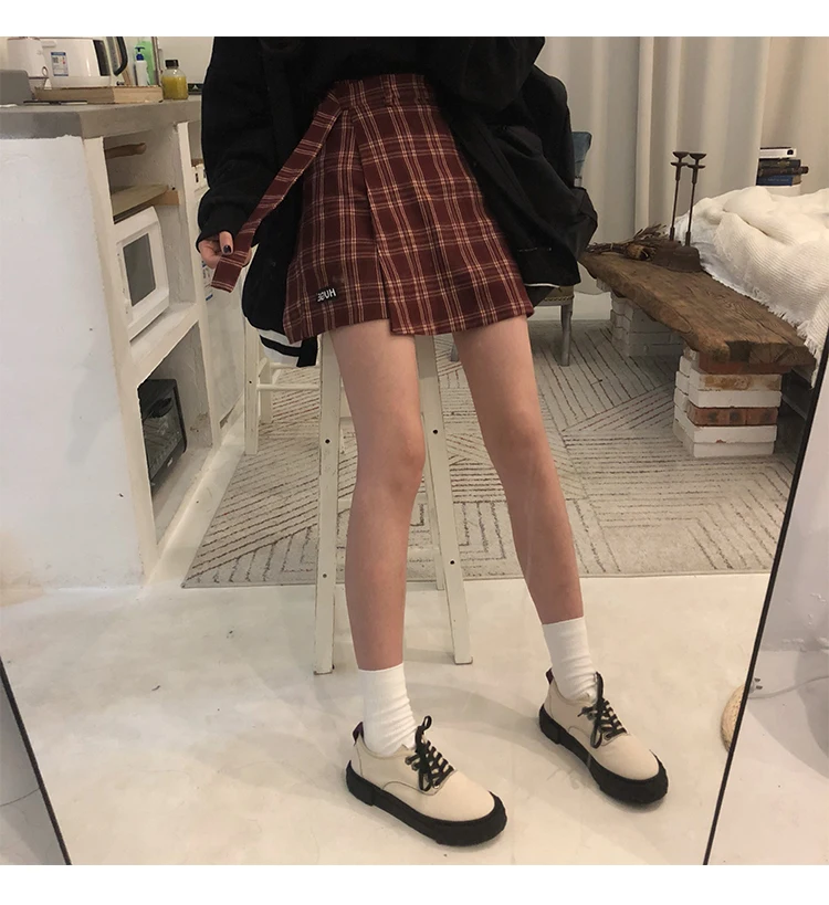 FREE SHIPPING Plaid Vintage Skirts JKP1282 - Allkpop Shop