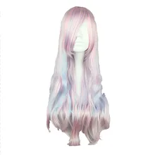 Mcoser 70 см длинные волнистые для женщин смешивания Цвет химическое Косплэй Искусственные парики Высокое Температура Волокно волос wig-506a