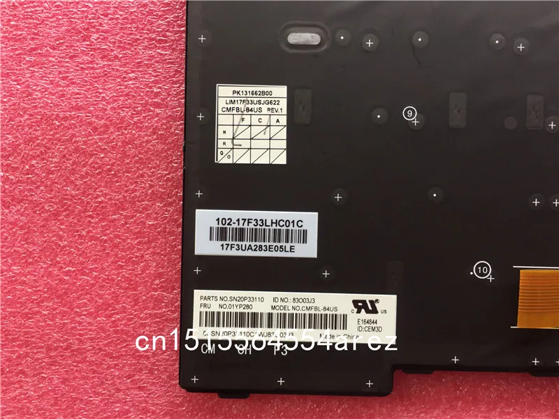 Teclado Retroiluminado Original para Lenovo Lenovo Thinkpad T480s E480 L380 L480 T490 E490 E495 T495 L390 L490 P43s Novo 01yp280 - Imagem 4