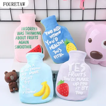 

FOURETAW 1 Piece Creative Cartoon Kawaii Animal Friut Totoro Penguin Stitch Banana Hand Feet Warming Water-filling Hot-water Bag