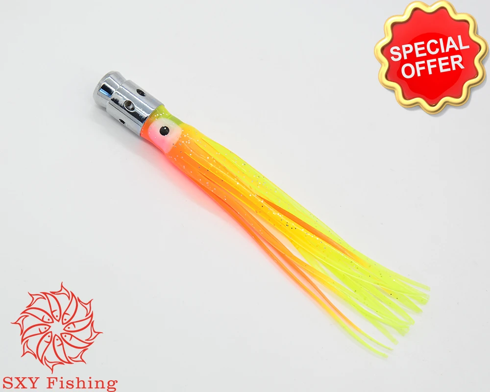 

SXY FISHING D32M Deep-sea fishing Fake lure Stainless steel Drag the bait All Metal Octopus Lure Tuna Lure Metal Trolling Lure